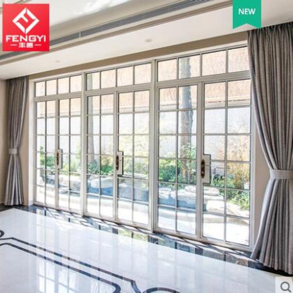 丰邑仿古门窗断桥铝合金门窗 定制隔音隔热防风平开窗门窗